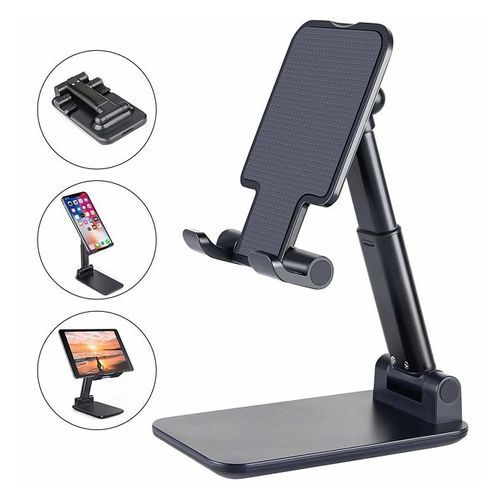 Support Ergonomique de bureau pour smartphone Aluminium Noir