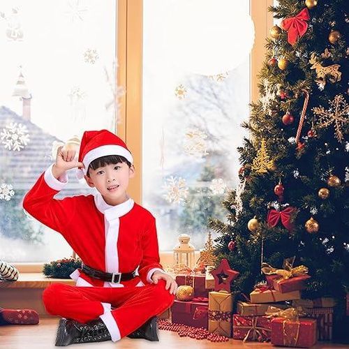 product_image_name-Generic-Costume de Père Noël pour enfants, Costume de Père Noël avec bonnet, ceinture, Costume de Noël, Cadeau de Noël pour enfants Costume de Père Noël pour enfants (3-5 ans)-2