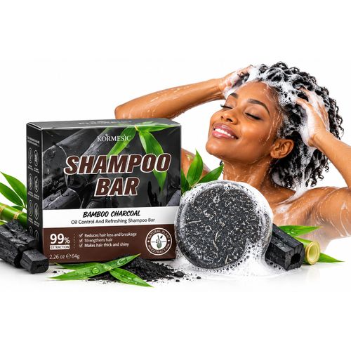KORMESIC  Lot de 3 Shampoo Bar au Charbon de Bambou - image 2