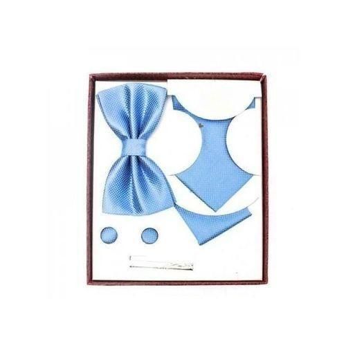 product_image_name-Fashion-Coffret Accessoires Cravate + Pince + Nœud Papillon + Pochette + Bouton De Manchettes - Bleu-1