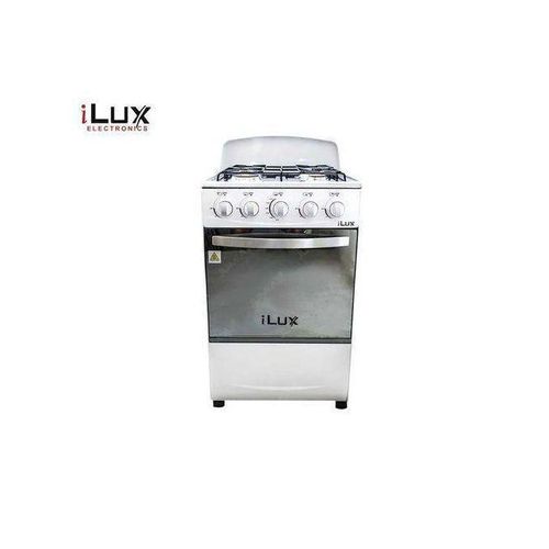 product_image_name-Ilux-Cuisinière - Gaz 4 Feux LXG-40W - 50x50 Cm - Blanc -  - Garantie 24  Mois-1