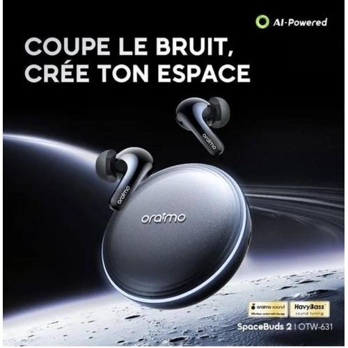 Oraimo SpaceBuds 2 Écouteurs True Wireless AI Smart – Gris spatial - image 7