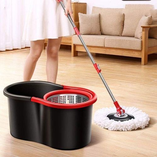 product_image_name-Generic-Agréable Seau De Serpillère Et Pince à Essorer Balai Serpillère Avec Seau D'essuie-glace Gaufrée-1