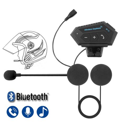 Generic Casque De Moto Bluetooth Kit D'appel Mains Libres Sans Fil Lecteur  De Musique étanche - Prix pas cher