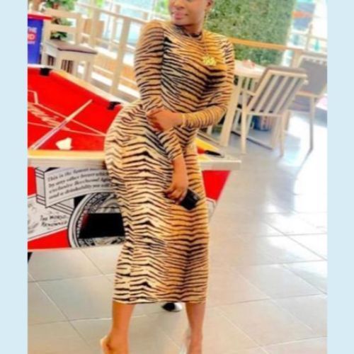 Fashion Collections Robe Moulante Leopard Manche Longue Prix pas cher Jumia CI