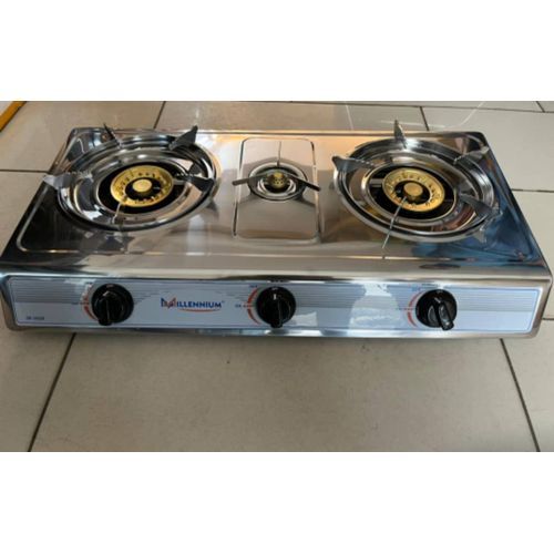 Cuisinière à gaz 4 foyers inox - MILLENNIUM - 60 x 60 cm - (Prix en fcfa)