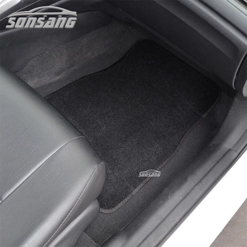 Generic 4pcs/set Tapis De Sol Voiture Universel Velours + Fond Clou PVC  (set) - Noir - Prix pas cher