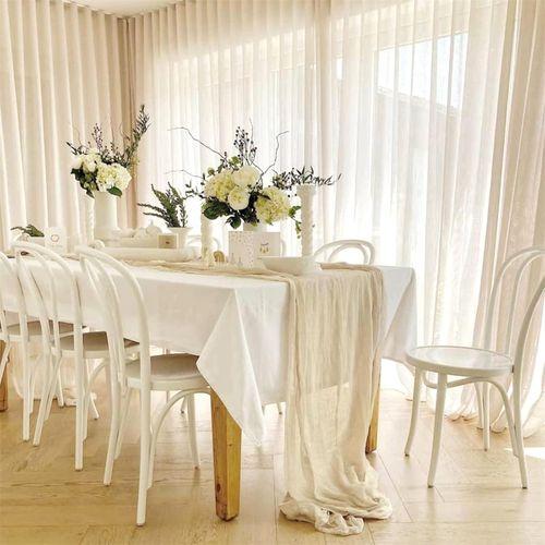 Generic Chemin de Table , 300 x 90 cm Style Bohème Table de Cuisine en Gaze - image 6
