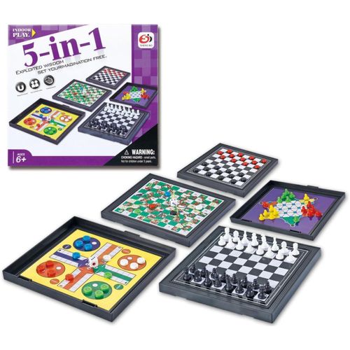 product_image_name-Generic-Jeu d'échecs de voyage, échiquier magnétique portable, ensemble d'échecs 5 en 1, échiquier pliable et transportable, idéal pour les fêtes et les activités en famille.-1