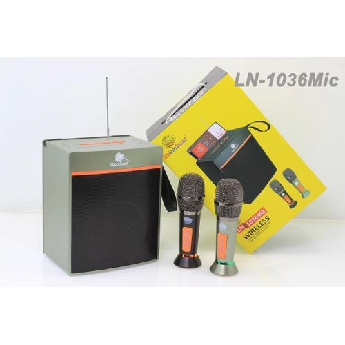 product_image_name-Generic-Enceinte Portable Karaoké BoomBest LN-1036Mic avec 2 Micros Sans Fil-1