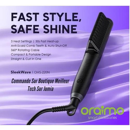 product_image_name-Oraimo-Peigne Chauffant SleekWave Hair - Brosse à lisser-1