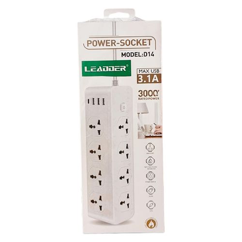 product_image_name-Leadder-Multiprises 3000W/Rallonge - Prises 8 Ports Interrupteur, 3 Ports USB, 1 Port Type-C-1