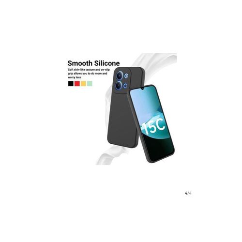 Generic Xiaomi Coque en silicone compatible à redmi 15c noir avec Antichoc - image 3