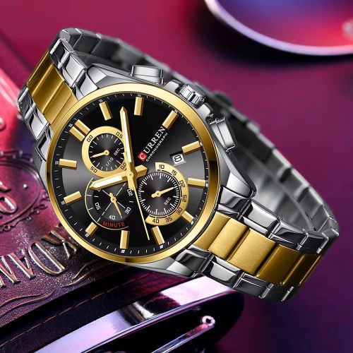 product_image_name-Curren-Montre Classique pour Homme avec Calendrier Étanche + Boîte à Montre + Ajusteur-1