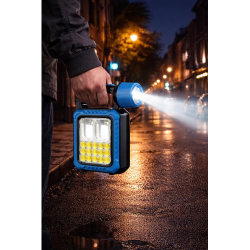 product_image_name-Generic-Lampe Torche LED Rechargeable Multifonction avec Projecteur Latéral-2