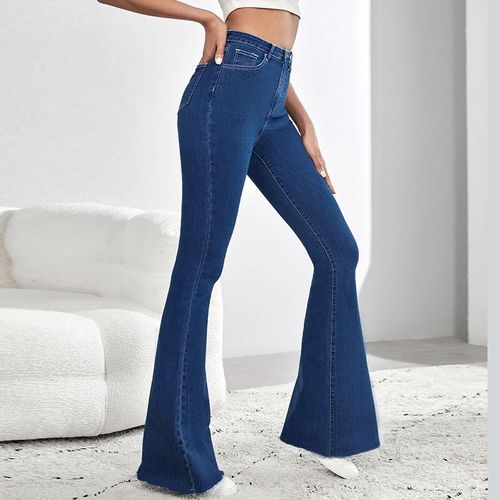 Fashion Pantalon Jeans Femmes Vintage Taille Haute Mode Stretch