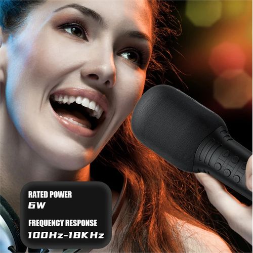 Generic Téléphone Portable Audio Sans Fil Bluetooth Microphone,Micro  Karaoké,Haut-parleurs Portables - Noir - Prix pas cher