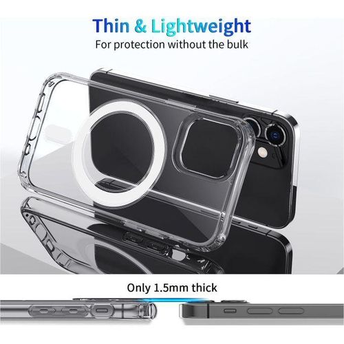 Generic Coque Transparente Magsafe Compatible Pour IPhone 12 Avec Antichoc - Transparent