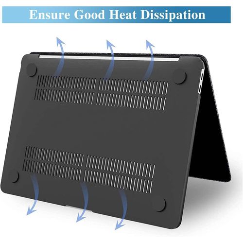 product_image_name-Kit-Coque Macbook : Kiit de Protection Similicuir Noir pour Macbook Air 13 Pouces, 2022 à 2025 (A2681, A3113, A3240)-3