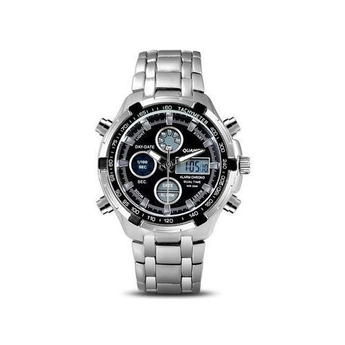 product_image_name-Quamer-Montre Homme Quamer - Gris/Noir-1
