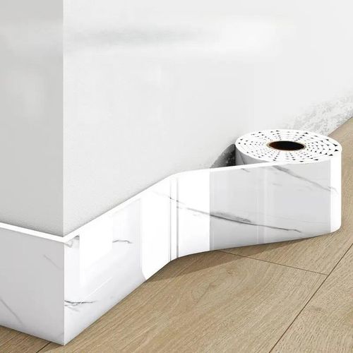 product_image_name-Generic-1 rouleau = 5m de longueur *10cm de largeur, grand rouleau épaissi papier peint autocollant marbre pour cuisinière - Jazz White-1