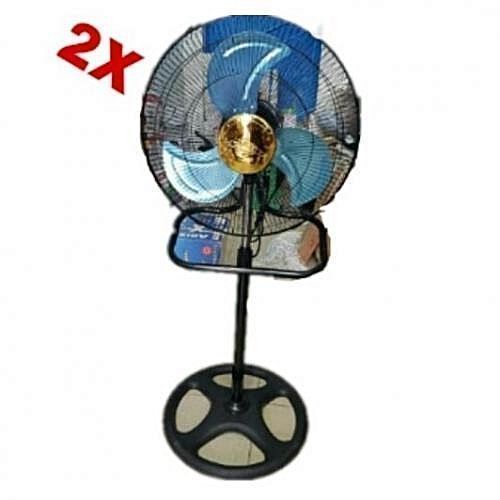 product_image_name-Lion-2 Ventilateurs À Pied - 18 Pouces - Noir/Blanc-2