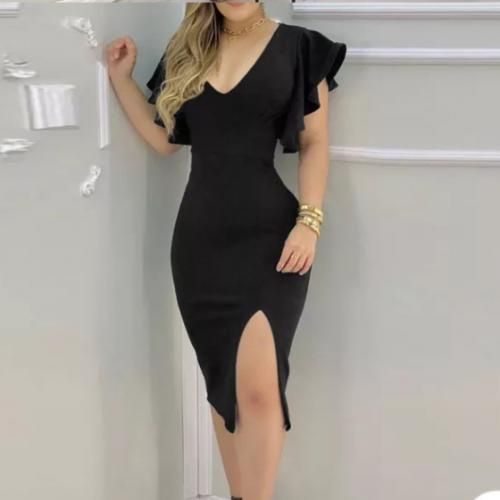 product_image_name-Fashion-Robes Classe Dame Avec Fente Devant-2