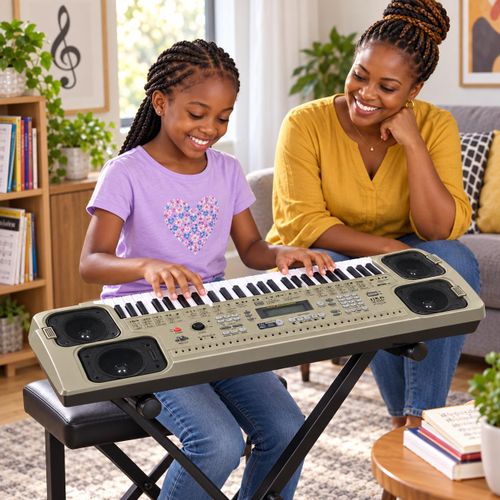 Generic Piano Clavier électronique  à 54 touches avec haut-parleurs – USB - image 2