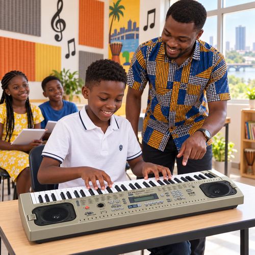 Generic Piano Clavier électronique  à 54 touches avec haut-parleurs – USB - image 4
