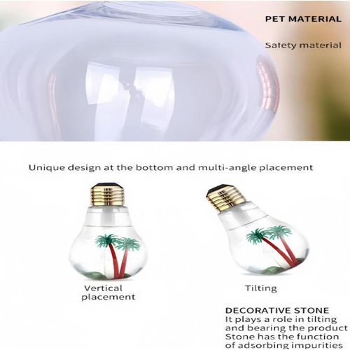 product_image_name-Generic-Humidificateur portable en forme d'ampoule LED colorée de 400 ml avec 7 lumières colorées, diffuseur purifiant rechargeable et silencieux pour la maison, le bureau, le salon-3