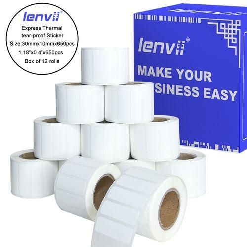 product_image_name-Lenvii-Etiquette Thermique - 30*10*650PCS  4-proof - 12R - Blanc-1