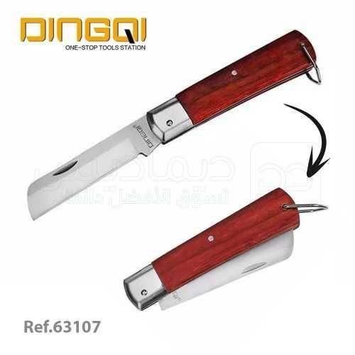 product_image_name-DINGQI-Couteau de poche lame acier inoxydable poignée en bois-1