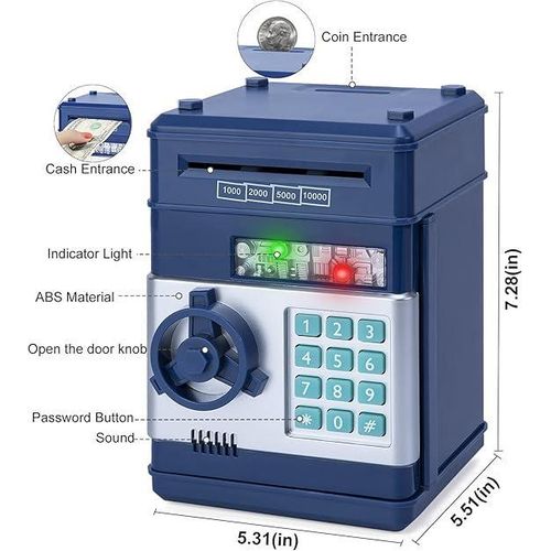 product_image_name-Generic-Coffre-fort d'argent électronique Enregistrement de mot de passe ATM pour les pièces et les factures Système de cas de clé de code Boîte d'économie d'argent pour les cadeaux de Noël pour enfants-3