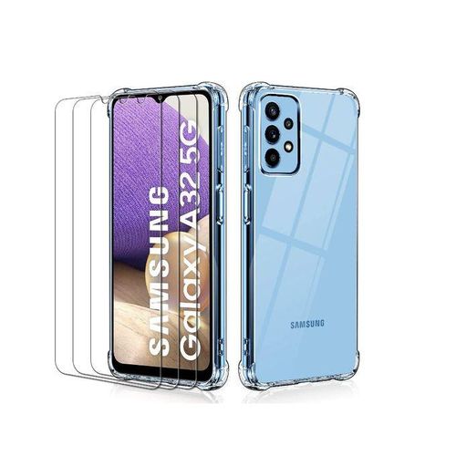 product_image_name-Diverse- Coque Transparente Samsung Galaxy A32 5G + packs De 2 Antichocs 5D- Transparent-1