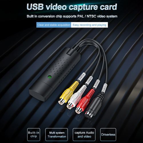 Convertisseur vidéo VHS vers numérique, USB 2.0, carte de capture