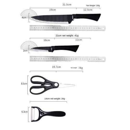 product_image_name-Generic-Lot De 6 Couteaux En Acier Inoxydable Avec Poignée En Silicone-2