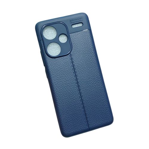 Generic Coque Redmi note 13 pro plus bleu litchi