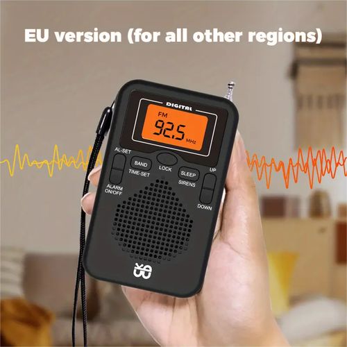 Universal - Mini radio de poche avion avec récepteur radio portable écran  LCD bouton de verrouillage FM/AM/radio avec écouteur - Radio - Rue du  Commerce