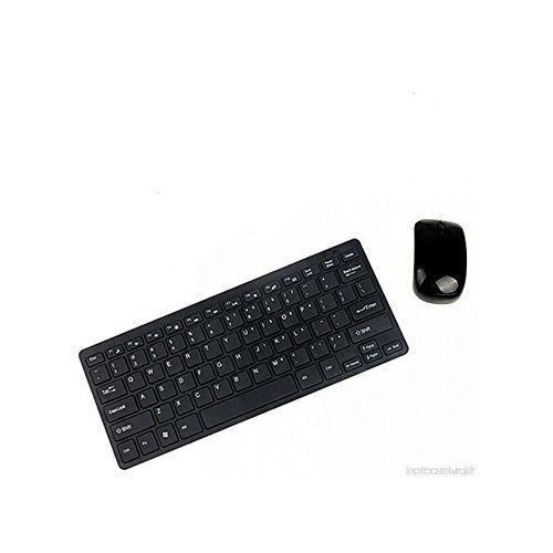 product_image_name-Generic-Mini Clavier AZERTY  Et Souris Combinés Sans Fil - Blanc/Noir-1