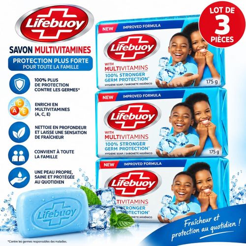 Generic Savon Multivitamines – Protection Hygiène Familiale – 175 g x 3