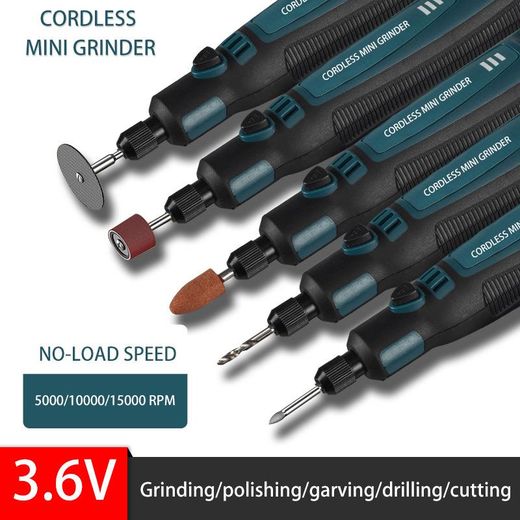 Generic Mini meuleuse électrique 96 pièces, perceuse électrique sans fil USB avec ensemble d'accessoires - image 2