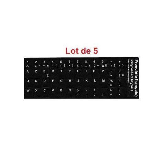 Sticker Autocollant Clavier Azerty (lot de 5)