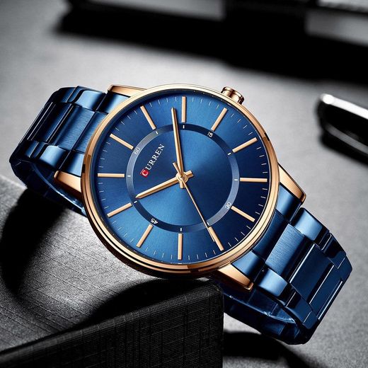 Curren Montre Homme De Luxe à Quartz Analogique; - Fond Bleu - Modèle 2023 - image 2