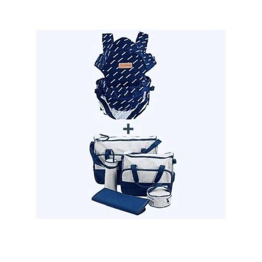 Generic Porte-bébé Kangourou Avec Sac à Langer 5 Pièces - Bleu HG - image 2