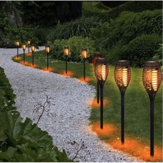 Generic Lot De 4 Lampes à énergie Solaire Pour Jardin Imperméable Pour Les Espaces Extérieurs - 58 CM - image 2
