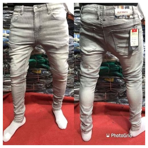 Pantalon Jeans - Homme -Gris