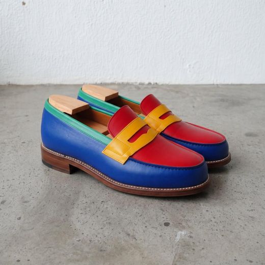 Fashion Mocassins Color-Block en Cuir - Style Original & Chic
