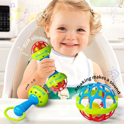Generic Bébé hochet jouets main texturée toucher saisir boules nouveau-né cadeau bébé sensoriel développement jouets éducatifs 0-36 mois bébés - image 2