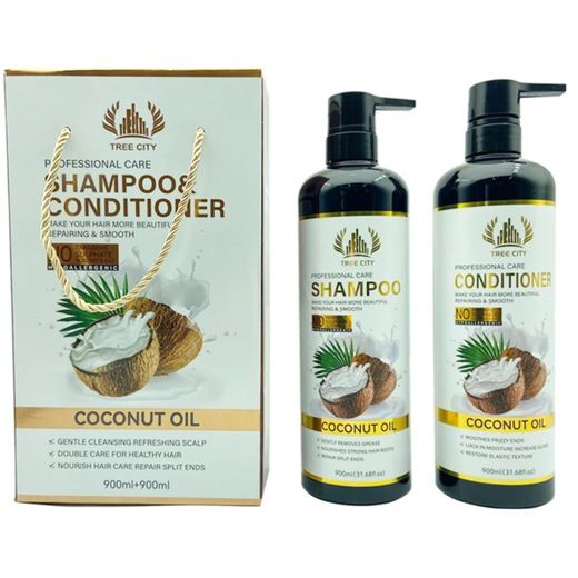 Generic  Kit de 2 shampooing et après-shampooing à l’huile de coco - image 3