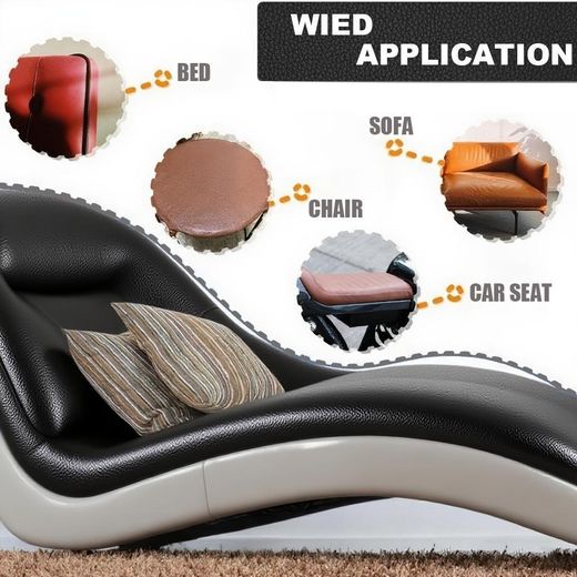 Generic Rouleau de ruban adhésif de réparation pour cuir artifi-ciel - Kit de réparation DIY auto-adhésif en PVC haute résistance - image 4